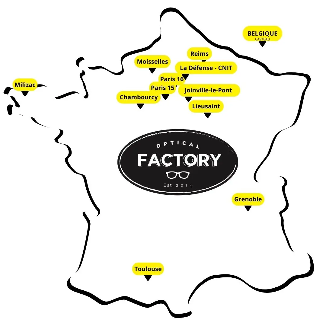 Toutes les boutiques Optical Factory - Carte